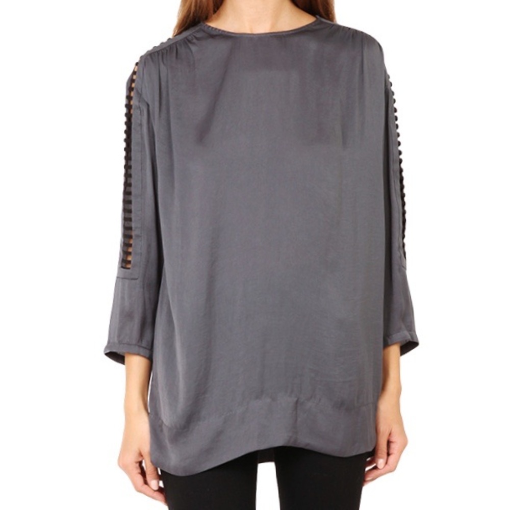 IRO Dark Gray Blouse “Clark” size 36 Small
